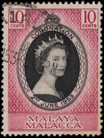 Malacca 1953 Coronation fine used.