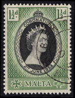 Malta 1953 Coronation fine used.