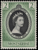 Montserrat 1953 Coronation lightly mounted mint.