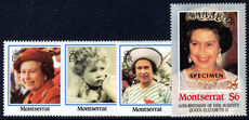 Montserrat 1986 60th Birthday of Queen Elizabeth II SPECIMEN unmounted mint.