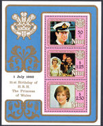 Niue 1982 21st Birthday of Princess of Wales souvenir sheet unmounted mint.
