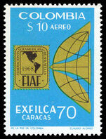 Colombia 1970 EXFILCA 70 Stamp Exhibition unmounted mint.
