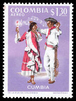 Colombia 1970 1p30 Cumbia dance unmounted mint.