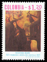 Colombia 1972 Reverend Mother Francisca J. del Castillo unmounted mint.