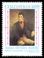 Colombia 1973 General Antonio Narino unmounted mint.