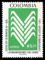 Colombia 1976 Fourth Cane Sugar Export and Production Congress unmounted mint.