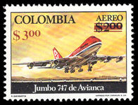 Colombia 1977 Jumbo Jet provisional unmounted mint.