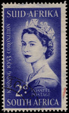 South Africa 1953 Coronation ultramarine fine used.