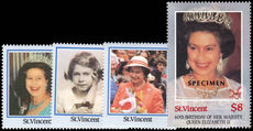 St Vincent 1986 60th Birthday of Queen Elizabeth II SPECIMEN unmounted mint.
