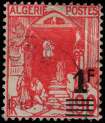 Algeria 1939-40 1f on 90c bars 5.5mm fine used.