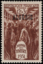 Algeria 1951 Stamp Day unmounted mint.