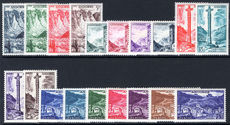 French Andorra 1955-58 Postage set fine lightly mounted mint.