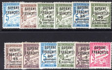French Guiana 1925-27 Postage due set fine lightly mounted mint.
