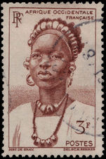 French West Africa 1948 3f Togo Girl without Togo imprint fine used.