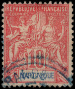 Martinique 1899-1906 10c rose-red fine used.