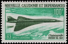 New Caledonia 1969 Concorde fine lightly mounted mint.