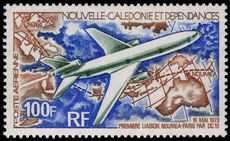 New Caledonia 1973 Noumea-Paris Douglas DC-3 fine lightly mounted mint.