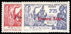 Reunion 1943 New York Worlds Fair France Libre lightly mounted mint.
