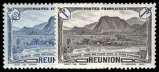 Reunion 1944 Vichy definatives lightly mounted mint.