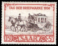 Saar 1950 Stamp Day lightly mounted mint.