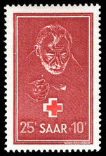 Saar 1950 Red Cross lightly mounted mint.