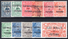Wallis and Futuna 1922-28 set (2 values fine used) lightly mounted mint.