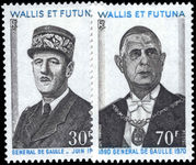 Wallis and Futuna 1971 de Gaulle lightly mounted mint.