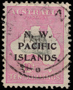 N W Pacific Islands 1915-16 10s grey and pink fine used.