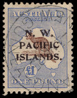 N W Pacific Islands 1915-16 £1 chocolate and dull blue wmk narrow crown superb used.