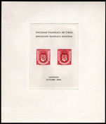 Chile 1958 National Philatelic Exhibiton sheet unmounted mint.