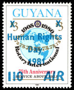 Guyana 1981 Human Rights Day 1981 110 AIR unmounted mint.