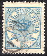 Denmark 1864-70 2sk blue perf 13 fine used.