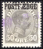 Denmark 1919-41 50ø  grey parcel post fine used.