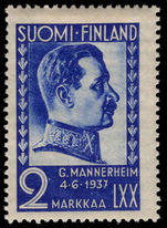 Finland 1937 Marshal Mannerheim lightly mounted mint.