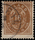 Iceland 1876-95 16a yellow-brown fine used