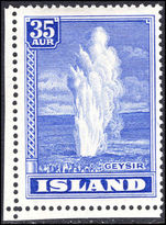 Iceland 1938-47 35a geyser fine lightly mounted mint.