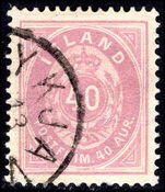 Iceland 1882-95 40a rosy-mauve fine used