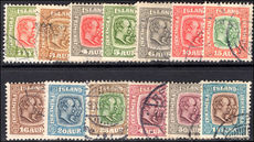 Iceland 1907-08 set to 1k fine used