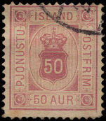 Iceland 1876-95 50a dull lilac official fine used