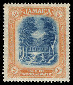 Jamaica 1938-52 5s slate-blue and yellow-orange lightly mounted mint.