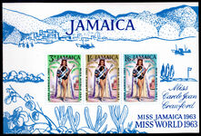 Jamaica 1964 Miss World 1963 Commemoration souvenir sheet unmounted mint.