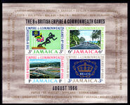 Jamaica 1966 Eighth British Empire and Commonwealth Games souvenir sheet unmounted mint.