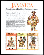 Jamaica 1976 Christmas. Belisario Prints souvenir sheet unmounted mint.