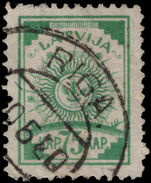 Latvia 1919 75k emerald perf no wmk fine used.