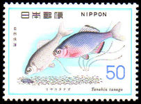 Japan 1976 Nature carp fish unmounted mint.