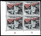 Colombia 1959-60 5p Sanctuary of the Rocks plate UNIFICADO block of 4 unmounted mint.