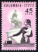 Colombia 1962 45c mauve Womens Franchise unmounted mint.
