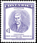 Costa Rica 1976 Prof Brenes Mora unmounted mint.