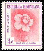 Dominican Republic 1957 4c Mahogany Flower unmounted mint.