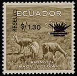 Ecuador 1968 1s30 provisional unmounted mint.
